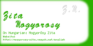 zita mogyorosy business card