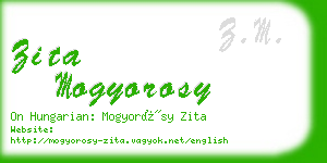 zita mogyorosy business card